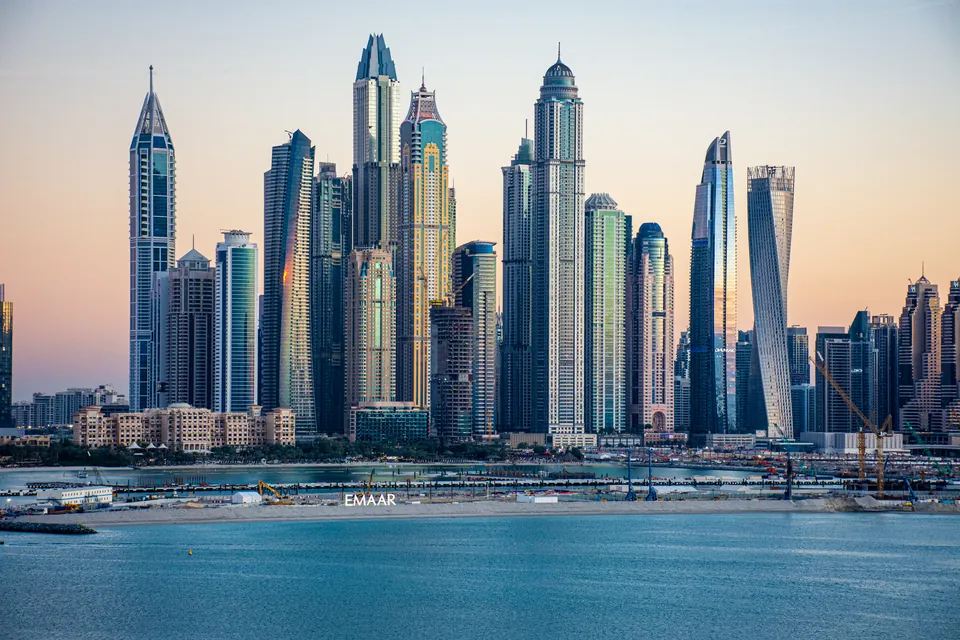Apartment towers in Dubai Marina